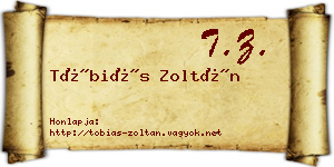 Tóbiás Zoltán névjegykártya